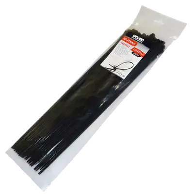 AMARRAS PLASTICAS, 100 PCS, 4.8MM, 40 CM, NEGRO