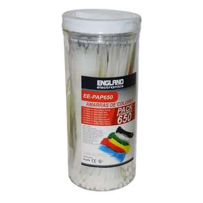 COMBO AMARRAS PLASTICAS, 650 PCS