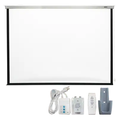 PANTALLA DE PROYECCION MOTORIZADA, 100 PULG. CON CONTROL REMOTO, FORMATO 4:3, CUADRADA