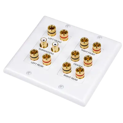 PLACA DE PARED CON 12 POSTES CONECTORES DE SUJECION