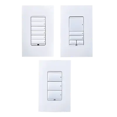 BOTONERA CONFIGURABLE DE 6 SERVICIOS INALAMBRICA ZIGBEE, COLOR BLANCO NIEVE
