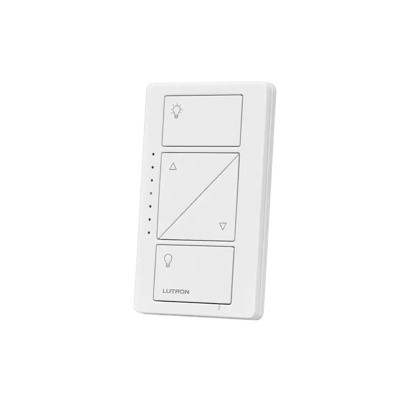 INTERRUPTOR DIMERIZABLE DE 2 SERVICIOS INALAMBRICO RF, COLOR BLANCO - Imagen 1
