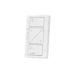 INTERRUPTOR DIMERIZABLE DE 2 SERVICIOS INALAMBRICO RF, COLOR BLANCO - Miniatura 1