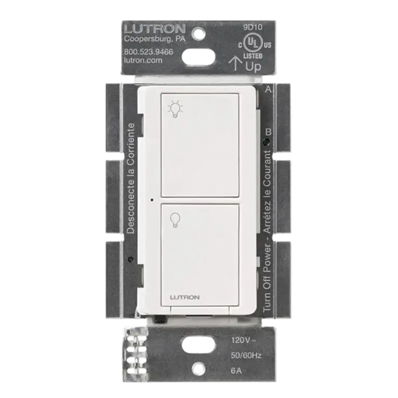 INTERRUPTOR DE 2 SERVICIOS INALAMBRICO RF, COLOR BLANCO - Imagen 1