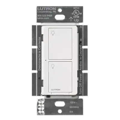 INTERRUPTOR DE 2 SERVICIOS INALAMBRICO RF, COLOR BLANCO