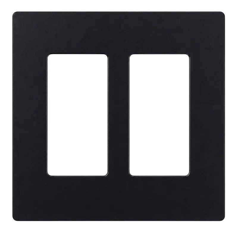 MASCARILLA PARA INTERRUPTORES DE 2 ESPACIOS, COLOR NEGRO - Imagen 1