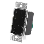 INTERRUPTOR DIMERIZABLE DE 2 SERVICIOS INALAMBRICO RF, COLOR NEGRO - Miniatura 1