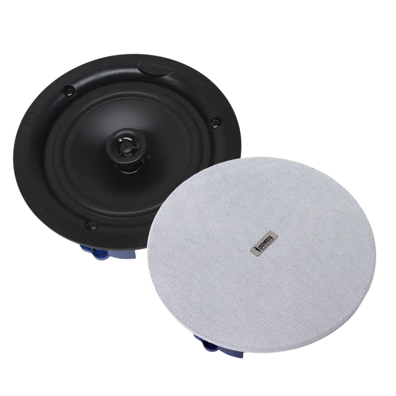 PARLANTE PARA TUMBADO, PASIVO, 5.25 PULG. CON TRANSFORMADOR, REJILLA BLANCA, 70V-100V, 10-15-20W, 89DB - Imagen 1