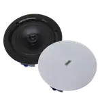 PARLANTE PARA TUMBADO, PASIVO, 5.25 PULG. CON TRANSFORMADOR, REJILLA BLANCA, 70V-100V, 10-15-20W, 89DB - Miniatura 1