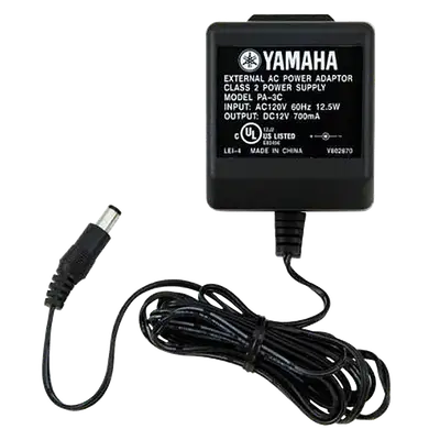 ADAPTADOR DE CORRIENTE FIJA, 12V, 1.5A, PARA TECLADOS: PSR F51. PSR-E263, PSR-E363